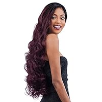 BODY WAVE 3PCS - SHAKE-N-GO SYNTHETIC MASTERMIX ORGANIQUE WEAVE EXTENSION [1B Off Black; 24