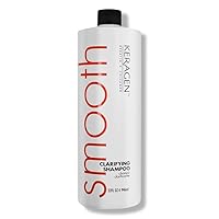 Clarifying Shampoo with Keratin and Collagen, All Hair Types, 32 Oz - Deep Cleansing, Purifying, Refresh and Reset Damaged, Color Treated Hair, Removes Buildup and Residue from Scalp, Non-Irritating
