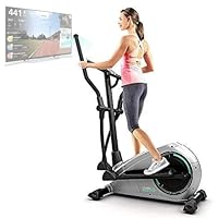 Bluefin Fitness Curv 2.0 | Curv Mini | Elliptical Cross Trainers | Seated Under Desk Elliptical Trainer | Exercise Step Machine | Adjustable Resistance | LCD Screen | Bluetooth | Black | Grey