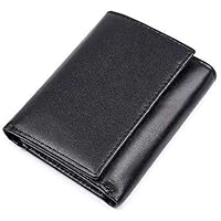 Wallet for Men Men's Wallet Top Layer Cowhide Texture Fashion Wallet Wallet RFID Wallet Desirable For Travel Shopping (Color : Brown, Size : S)