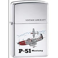 US Army P51 Mustang WWII Vintage Military Aircraft Chrome Zippo Lighter by Zippo