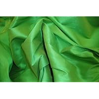 Carden Green Shantung Dupioni Faux Silk Fabric Per Yard