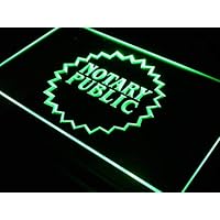 ADVPRO Notary Public Business Displays LED Neon Sign Green 24 x 16 Inches st4s64-i169-g