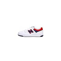 New Balance Unisex-Adult BB480 V1 Sneaker, White/Natural Indigo/Team Red, 4.5