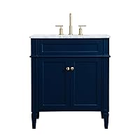 30 inch Single Bathroom Vanity in Blue