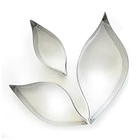 WSA Peony Leaf Cutter Set, Metal, Gray, 3 Sizes