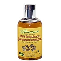 Fountain Real Black Black Jamaican Castor Oil - Satin Braid Or Dreadlocks Bonnet - 4 Ounces