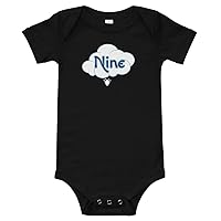 Baby Short Sleeve Cloud Nine one Piece Black