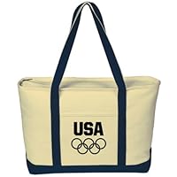USA Olympic Team Large Heavy Cotton Canvas Boat Tote Bag