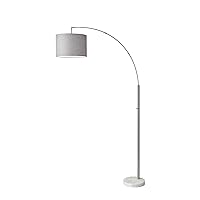 4249-22 Bowery Arc Lamp, Steel, Smart Outlet Compatible, 77