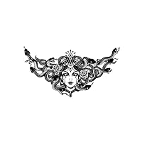 Queen Medusa Juice Plant Ink Waterproof Semi-Permanent And Lasting 2 Weeks Temporary Tattoo Sticker Female Flower Chest Arm Full Back Male Simulation