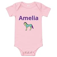 Amelia Personalized Baby Short Sleeve One Piece