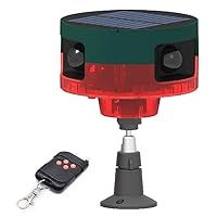 Solar Powered Motion Activated Alarm 130 dB Siren Indoor Outdoor with Voice Mic Recording Function DC 5V Power Option