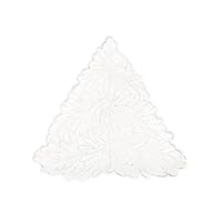 Vietri Lastra Holiday White Figural Tree Small Plate, 8.5” Snack, Dessert & Appetizer Server