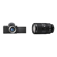 Sony Alpha ZV-E10 - APS-C Interchangeable Lens Mirrorless Vlog Camera - Black + Sony Alpha 70-350mm F4.5-6.3 G OSS Super-Telephoto APS-C Lens