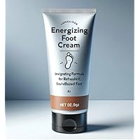 Energizing Foot Cream with Caffeine - Invigorating Formula for Refreshed, Revitalized Feet - Enriched with Stimulating Caffeine - Soothes and Hydrates Tired Feet - 4oz