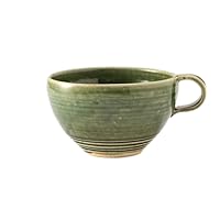Koyo Pottery 50122 Mug, Japanese Tableware, Stylish, Shaved Border Mug, Olivegreen, 10.1 fl oz (300 cc), Ceramic, Made in Japan