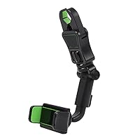 360 Rotation Car Phone Holder Rearview Mirror Phone Mount Multi-Scene Stretchable Smartphone Holder for AR Navigation Home/Car (Color : Black)