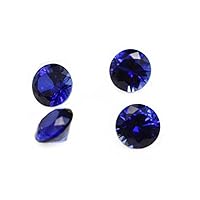 10pcs Sapphire Round Faceted Gemstones Mohs Hardness 9 Grade AAA Cutting Brilliant Cut Sapphire Gem Small Sizes 0.8mm-3mm SP037
