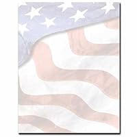 Grand Old Patriotic American Flag 4th of July Computer Printer Paper (100 Sheets)