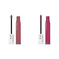 Super Stay Matte Ink Liquid Lipstick Pathfinder Berry Pink and Ringleader Mauve Pink, Long Lasting 16H Wear, 1 Count Each
