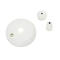 Casablanca 99128 Cap and Finial Pack, Cottage White 2.75 Inch