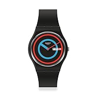 Swatch Big Bold BIOSOURCED Lacquered Circling Black Quartz Watch