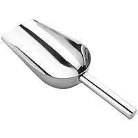 8 Inch Round Bottom Bar Ice Flour Utility Scoop, Metal Ice Scoop 8 Oz, Small Stainless Steel Ice scooper for Ice Maker Ice Bucket Kitchen Freezer Bar Party Wedding