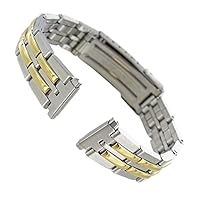 14-16mm Speidel Two Tone Stainless Steel Security Clasp Watch Band 1872/15