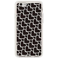SECOND SKIN Heart Stripe Black x White (Soft TPU Clear) / for iPhone 6s/Apple 3API6S-TPCL-701-J067