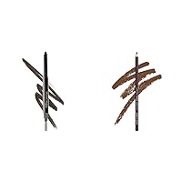 wet n wild Ultimate Eyebrow Retractable Definer Pencil Dark Brown Dual-Sided Fine Tip and Color Icon Kohl Eyeliner Pencil Rich Hyper-Pigmented Matte Finish Makeup