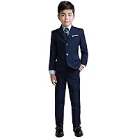 YuanLu Boys Colorful Formal Suits 5 Piece Slim Fit Dresswear Suit Set