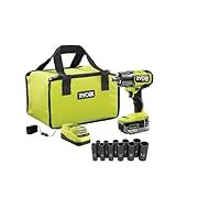 RYOBI ONE+ HP 18V Brushless Cordless 4-Mode 1/2 in. Impact Wrench Kit with Sockets, 4.0 Ah Battery, and Charger