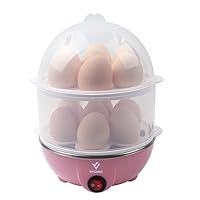 Egg Cooker,350W Rapid Electric Egg Maker,Egg Steamer,Egg Boiler,Egg Cookers With Automatic Shut Off,14 Egg Capacity Double-Layer Lazy Egg Boiler,Multifunction Heated Milk,Heated Food
