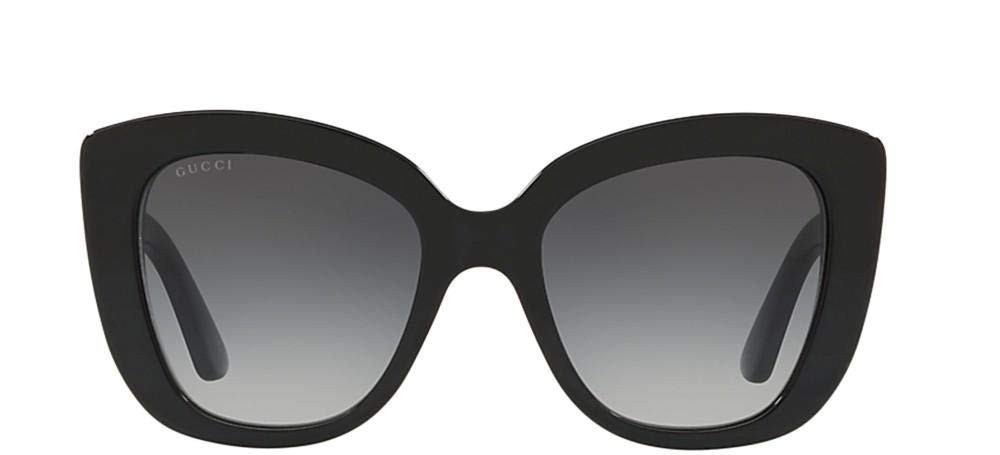 Gucci Womens Non-Polarized UV Protection Cat Eye Sunglasses Black O/S