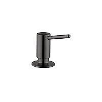 hansgrohe Bath and Kitchen Sink Soap Dispenser, Contemporary Modern in Brushed Black Chrome, 04539340