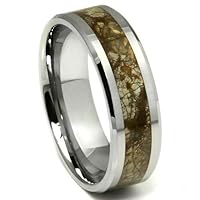 MFC Tungsten Earth Riverstone Inlay Wedding Band Ring