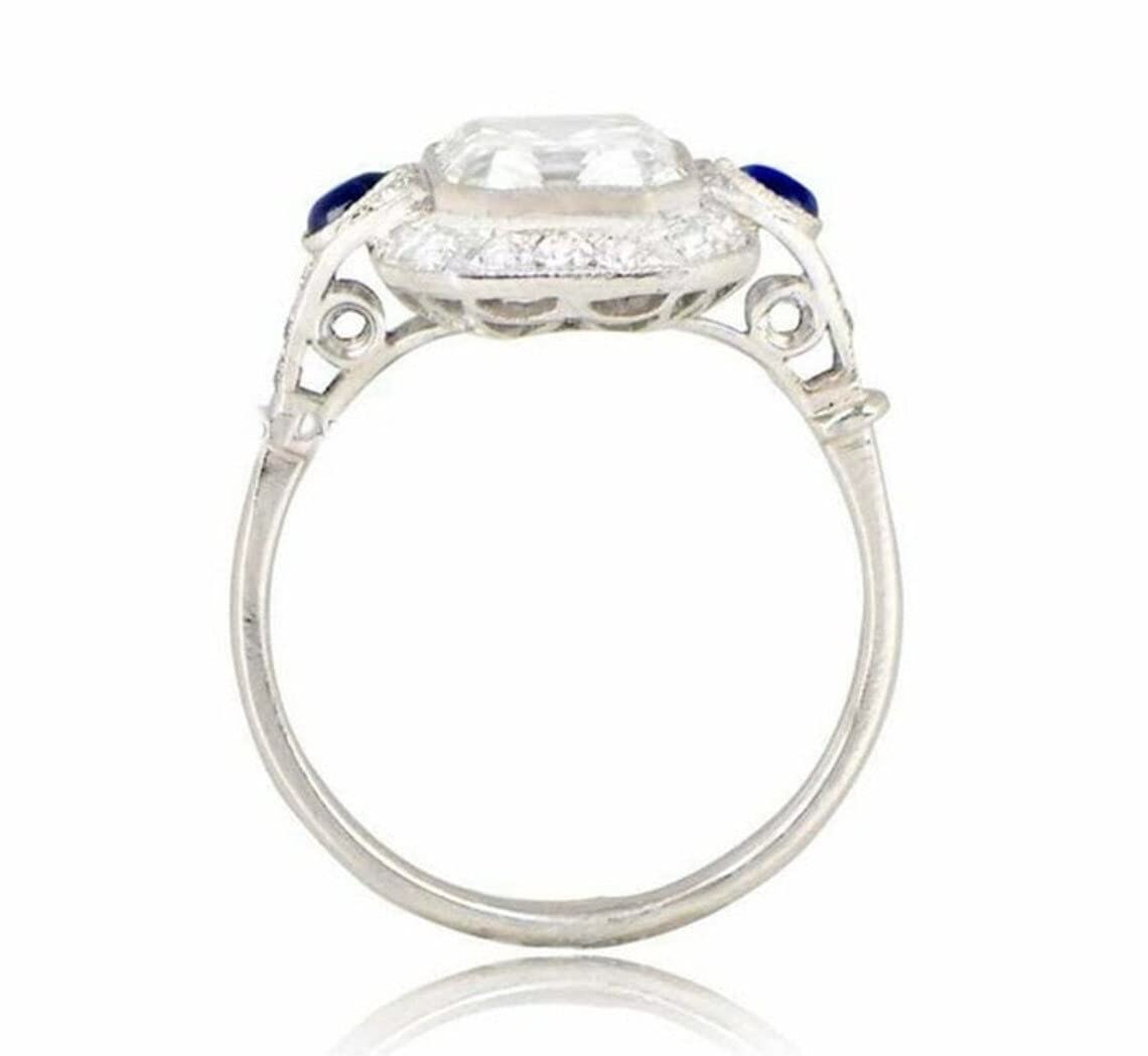 DESTINY JEWEL 3.22CT Round Cut Diamond D/VVS1 Engagement Wedding Ring, Solid 925 Silver Ring