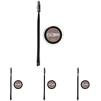 Maybelline TattooStudio Brow Pomade Long Lasting, Buildable, Eyebrow Makeup, Soft Brown, 1 Count (Pack of 4)