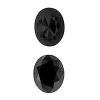 6.13 Cts of 11.24x9.14x7.22 mm AAA Oval Rose Cut (1 pc) Loose Treated Fancy Black Diamond (DIAMOND APPRAISAL INCLUDED)