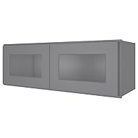 LOVMOR Wall-Mounted Cabinets, Medicine Cabinets with Soft-Close Doors, Decorative Furniture for Living Rooms, Bedrooms, Kitchens, Laundry Rooms (Glass Not Included)
