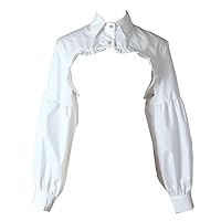 Half Shirt Long Sleeve Cropped Crop Tops Detachable Dickey Collar Blouse False Collar for Women
