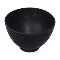 ForPro Silicone Mixing Bowl, Black, Flexible, Odorless, for Mixing Facials, Massage, Body & Other Products, 8 oz