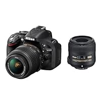 Nikon Digital Single-Lens Reflex Camera D5200 Standard Zoom Lens kit Micro AF-S DX NIKKOR 18-55mm f / 3.5-5.6G VR/AF-S DX Micro NIKKOR 40mm f / 2.8G Comes with Black D5200LKMCBK (Japan Import)