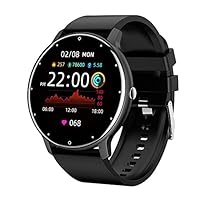 ZL02 2021 New Men Smart Watch Real-time Activity Tracker Heart Rate Monitor Sports Women Smart Watch Men Clock For Android IOS-Black