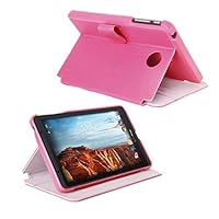 Verizon LG G Pad X8.3 Leather Folio Case/ Slim and Light (With Stand and Auto Wake / Sleep Feature) – Pink