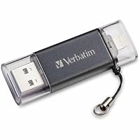 Verbatim 128GB Store 'n’ Go Dual USB 3.2 Gen 1 Flash Drive for Apple Lightning Devices – Graphite
