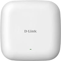 D-Link AC1300 Wave 2 Dual-Band PoE Access Point, Stand-alone or Remote Software Managed (Nuclias Connect), Gigabit Port, Wall or Ceiling Mount, Supports 802.3af PoE, WiFi Bridge Mode (DAP-2610) White