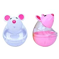 2Pcs Cat Treat Dispenser Toy, Cat Food Ball Dispenser Mouse Shape Cat Interactive Toy and Food Dispenser Cat Treat Toy Feeder Toy, cat Toy