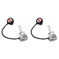 LED Headlight HID Car Bulb LED 8000LM CSP Chip 6000K White 90W Easy Installation Plug And Play - (Color: Silver)
